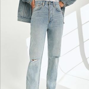 Aritzia Denim Forum Joni High Rise Loose CROPPED Jeans